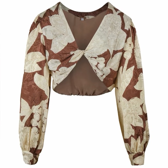 Johanna Ortiz Tops - Johanna Ortiz Celia Antique Goes Wild Twisted Crop Top Size 12